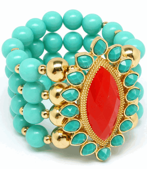Stretch Bead Bangle Bracelet
